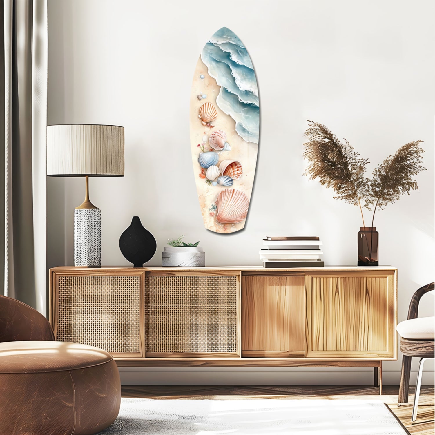 Shoreline Treasures  Glass Wall Art.