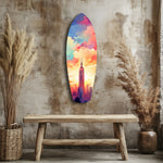 Golden Skyline Glass Wall Art.