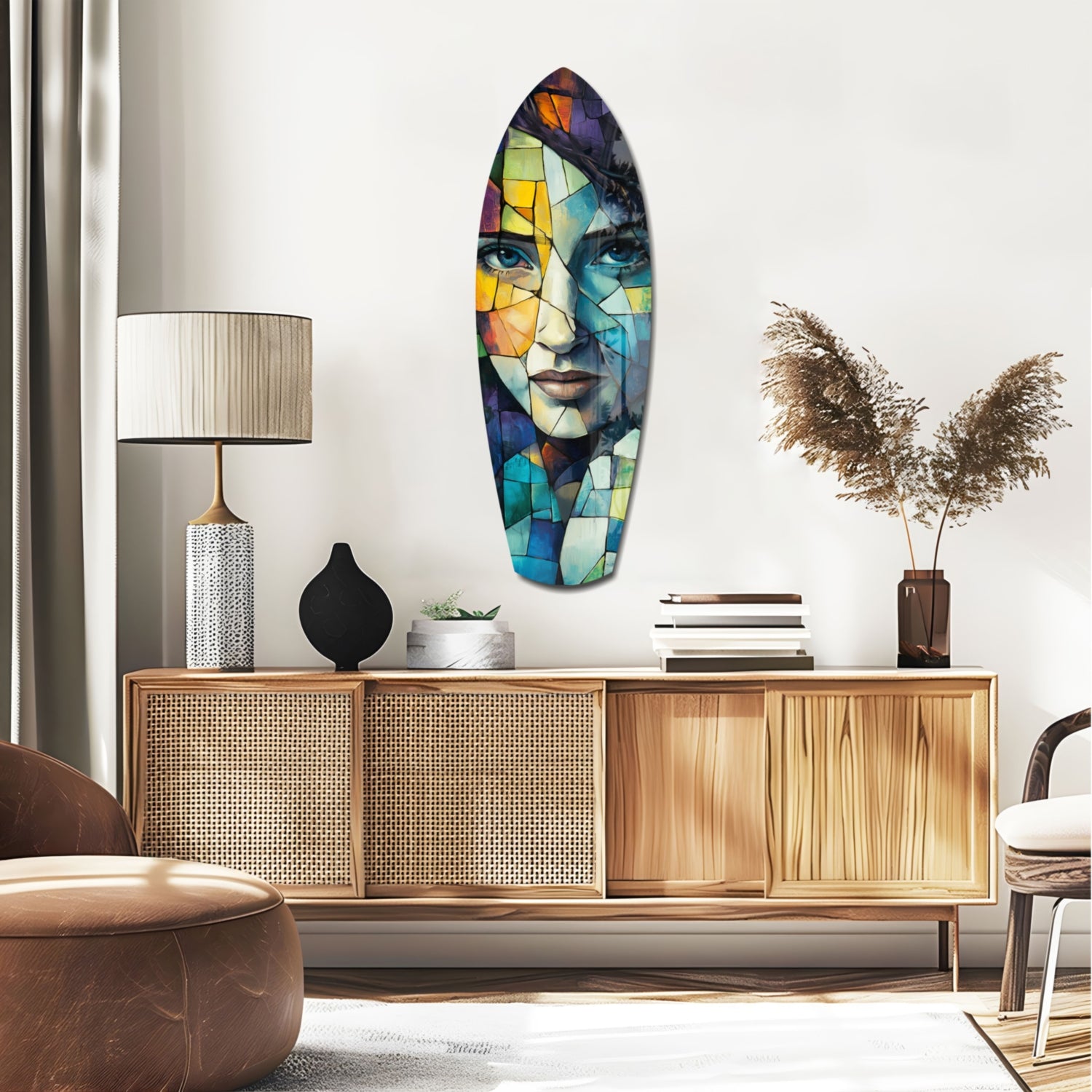 Fragmented Beauty Glass Wall Art.