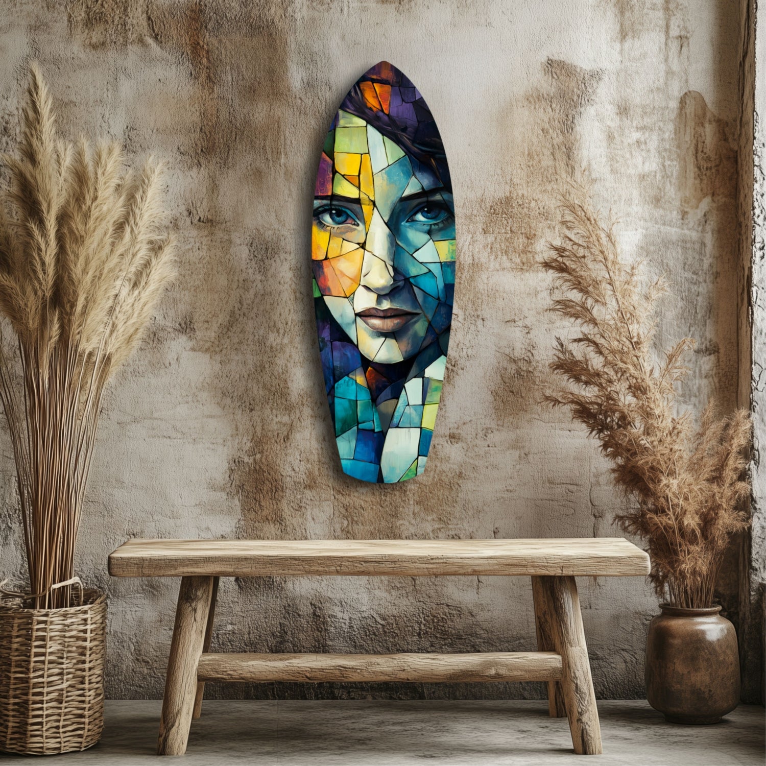 Fragmented Beauty Glass Wall Art.