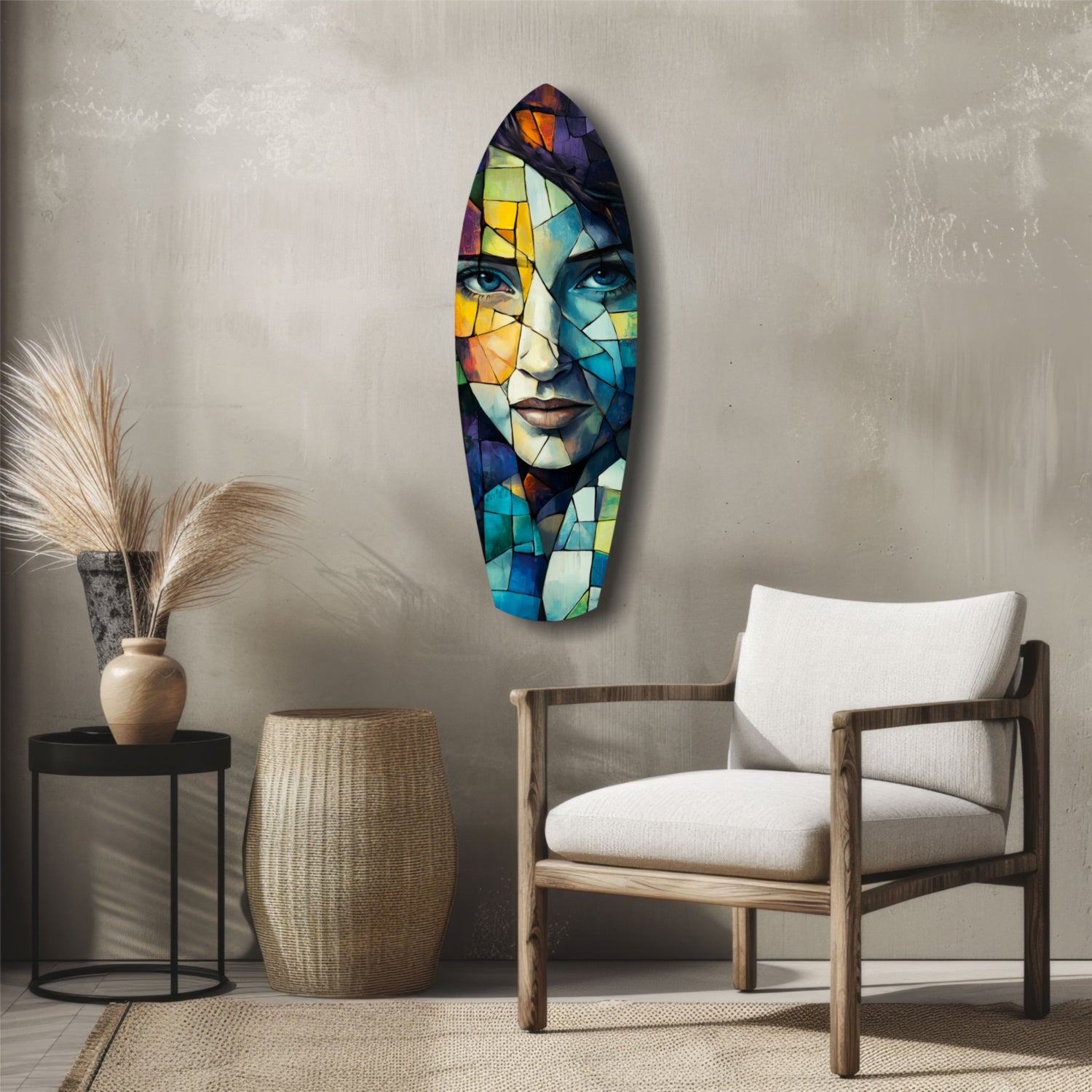 Fragmented Beauty Glass Wall Art.