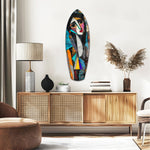 Cubist Muse Glass Wall Art.