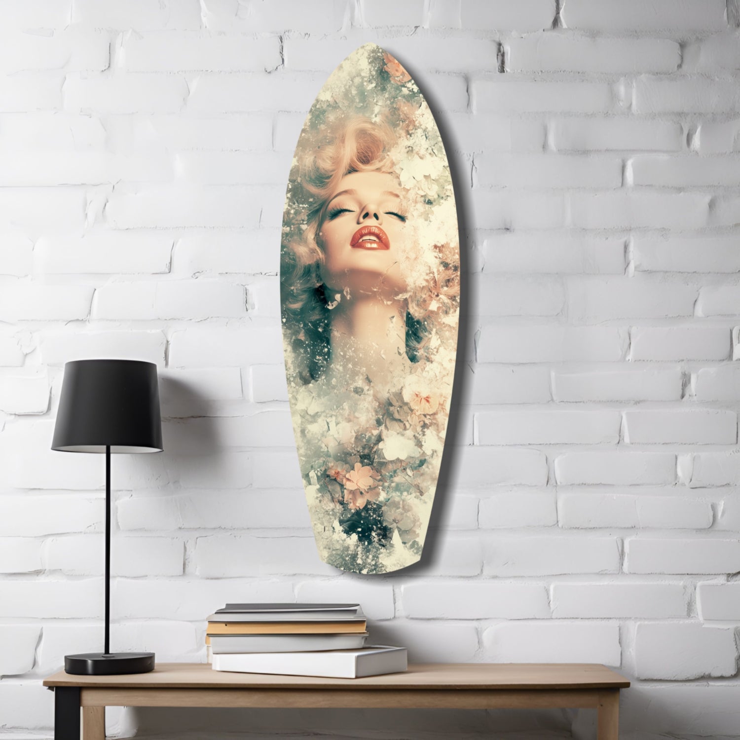 Floral Madonna Glass Wall Art.