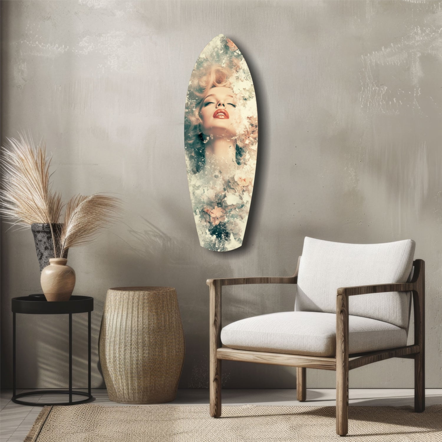 Floral Madonna Glass Wall Art.