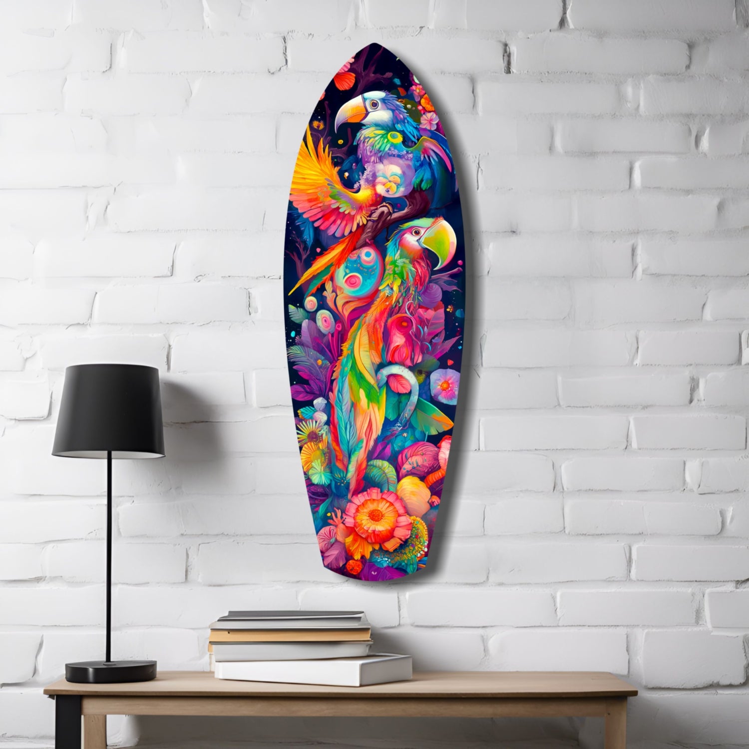 Tropical Symphony Glass Wall Art.