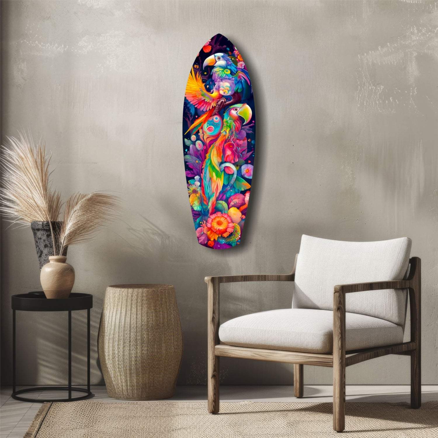 Tropical Symphony Glass Wall Art.