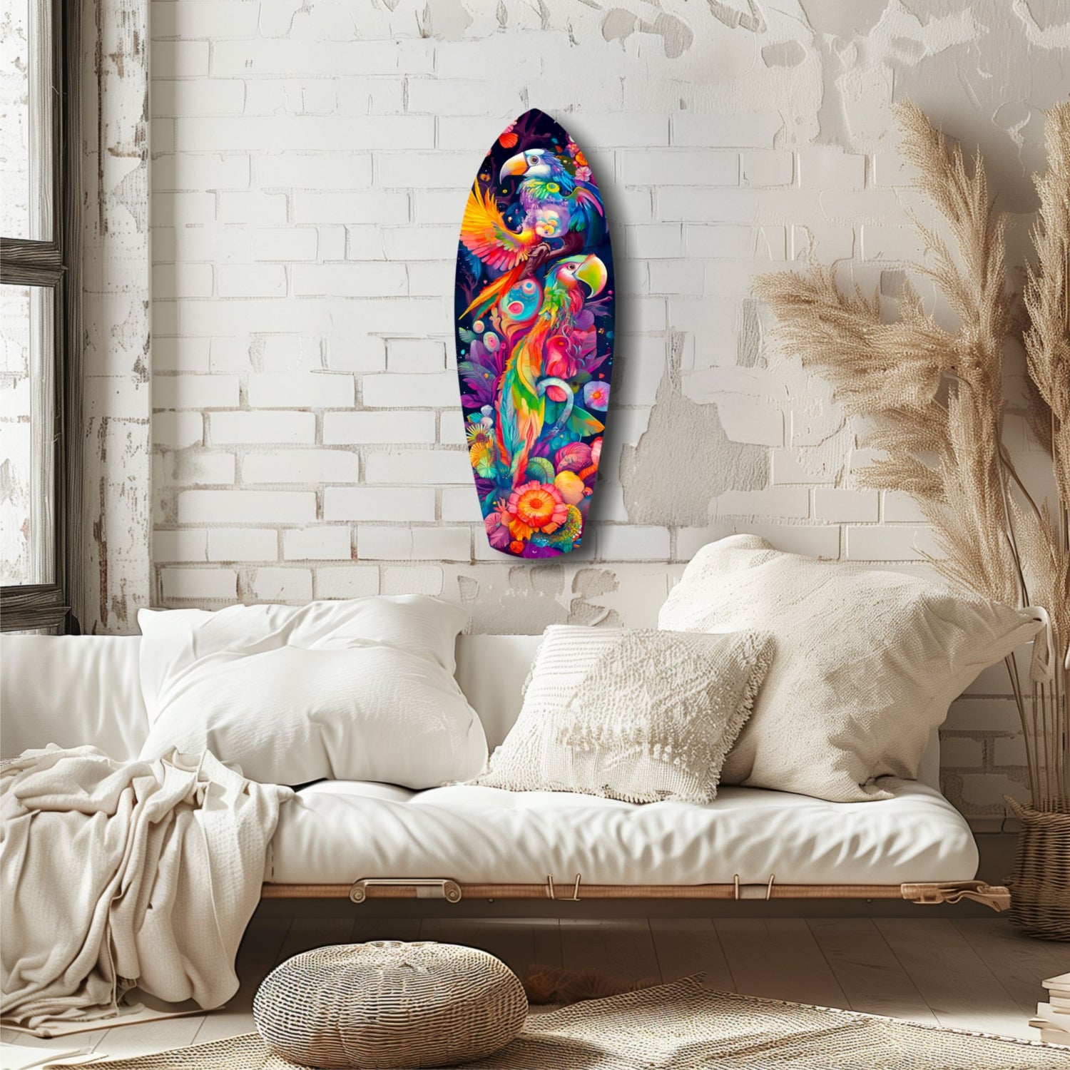 Tropical Symphony Glass Wall Art.