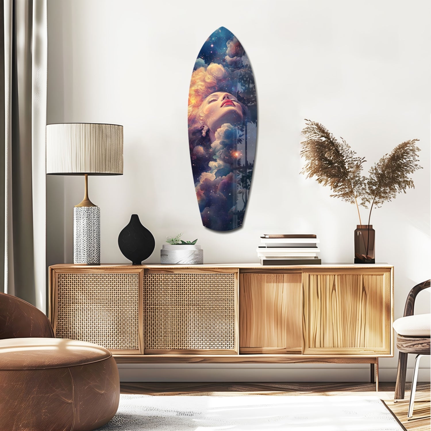 Celestial Dreamer Glass Wall Art.