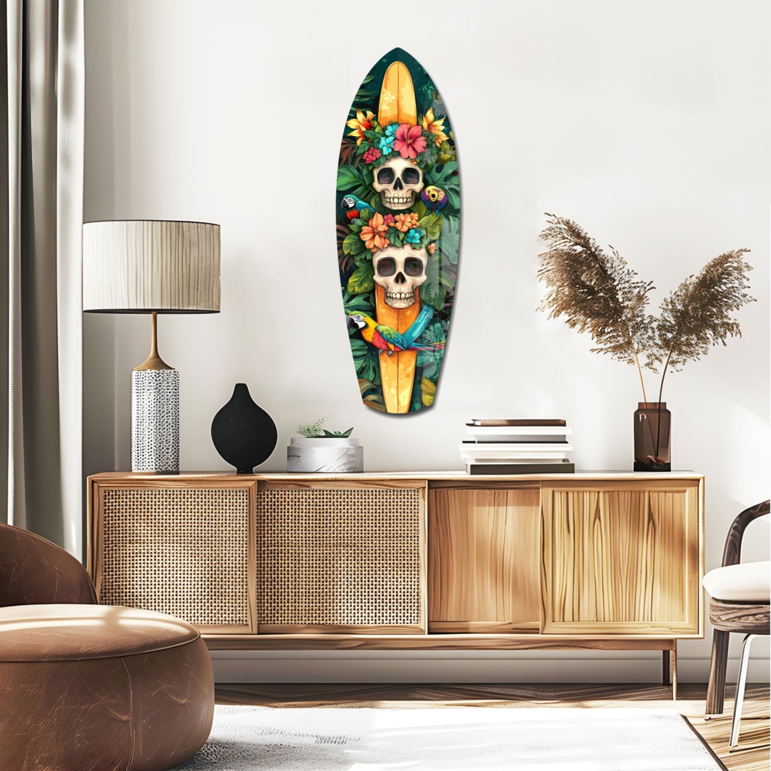 Tropical Mystique V2 Glass Wall Art.