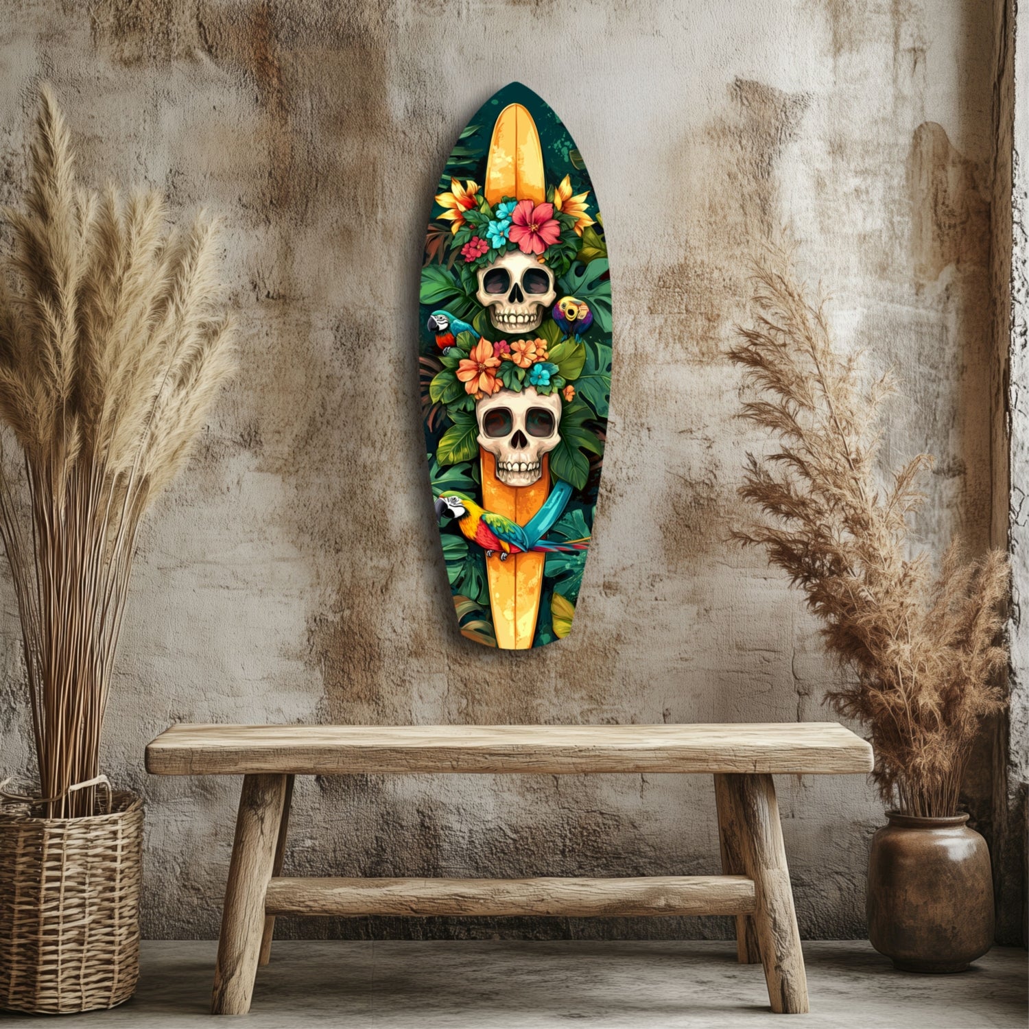 Tropical Mystique V2 Glass Wall Art.