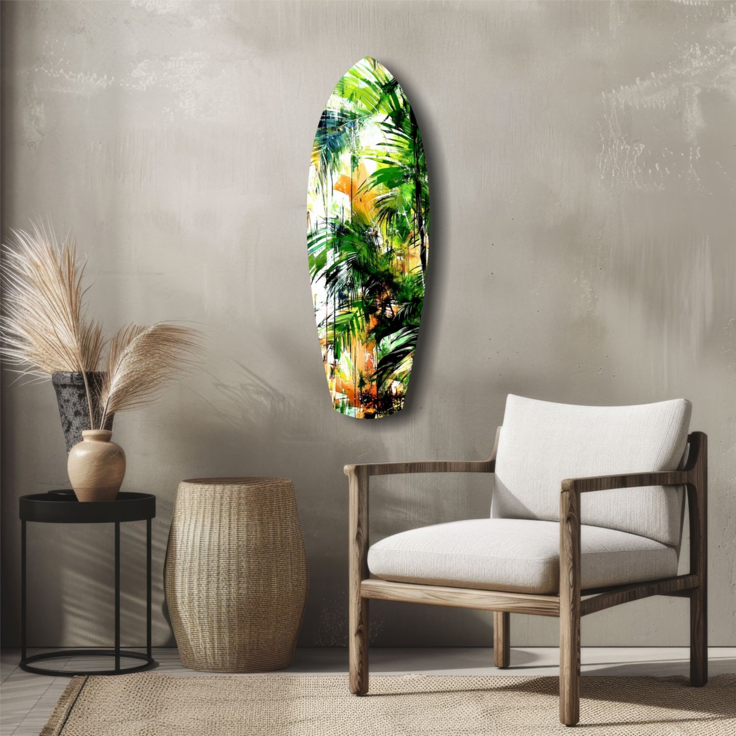 Tropical Forest Glass Wall Art.
