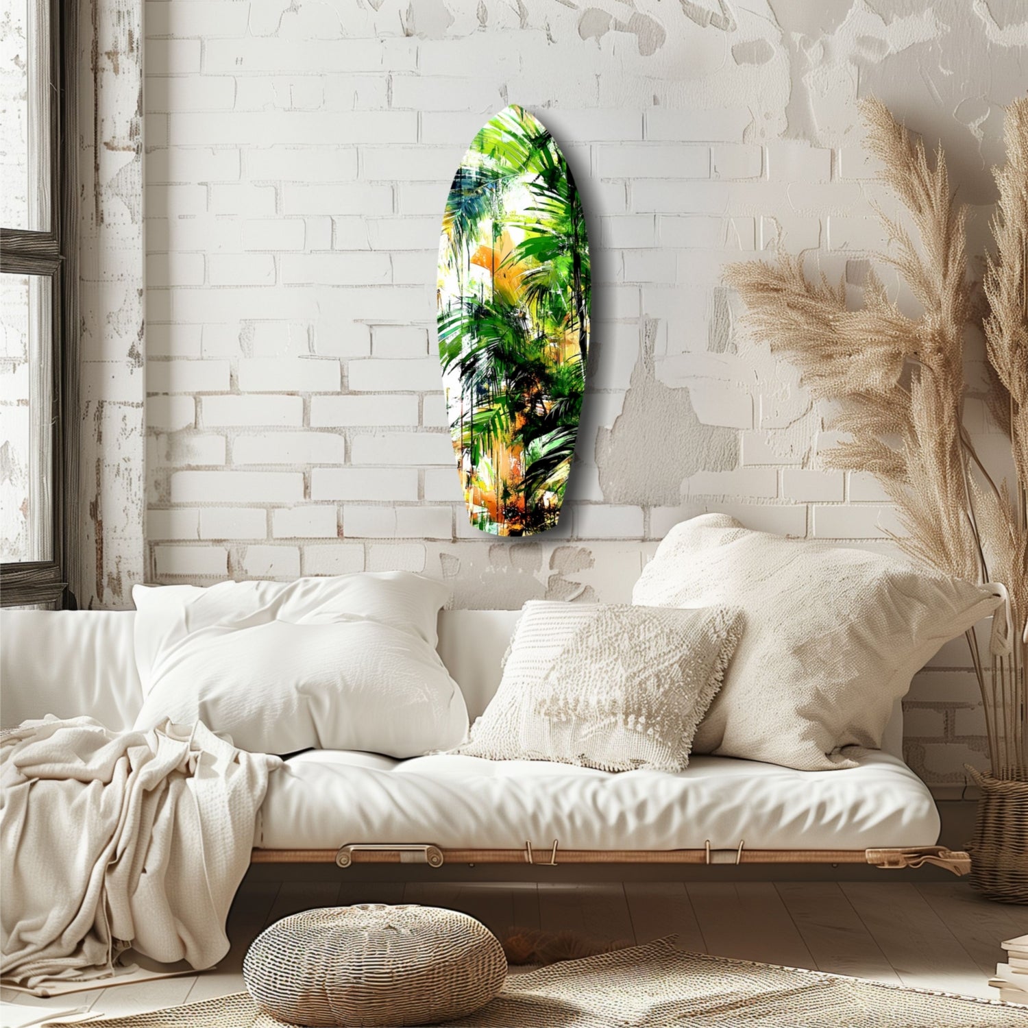Tropical Forest Glass Wall Art.