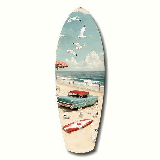 Timeless by the Sea V2 Glass Wall Art.