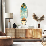 Timeless by the Sea V4 Glass Wall Art.