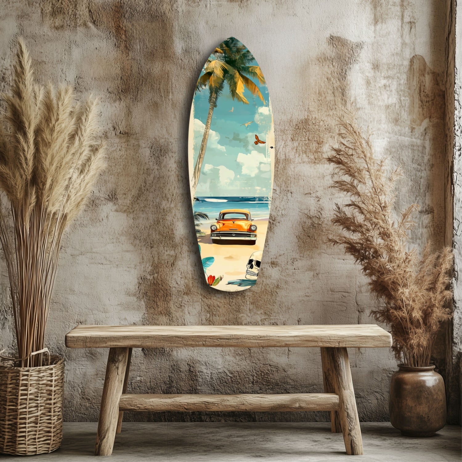 Timeless by the Sea V4 Glass Wall Art.