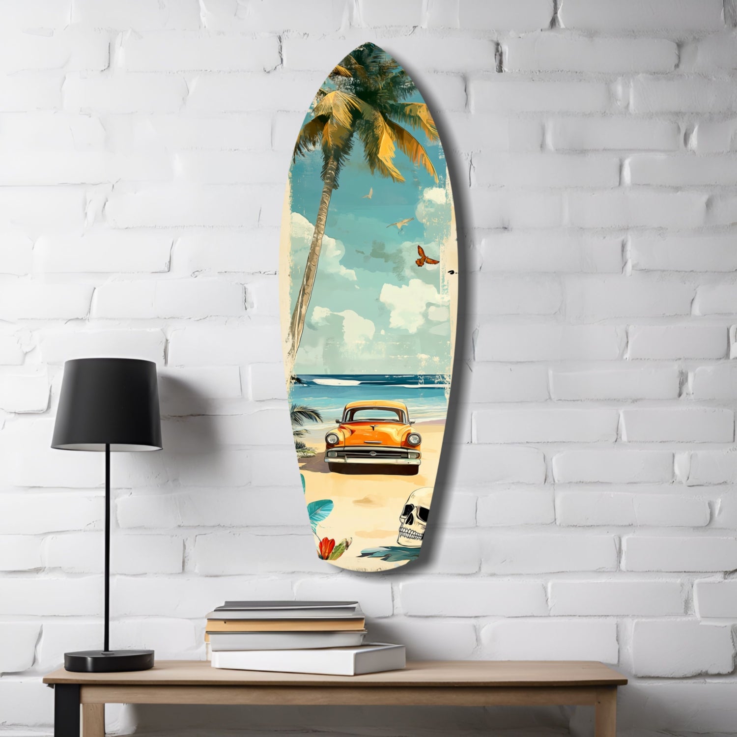 Timeless by the Sea V4 Glass Wall Art.