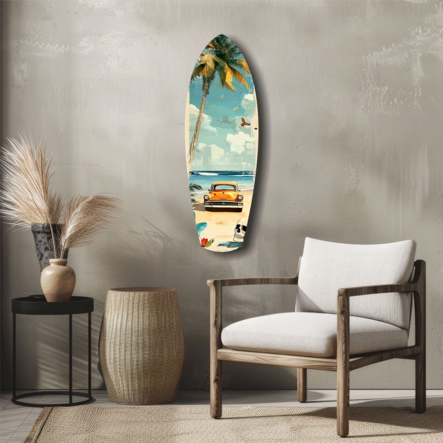 Timeless by the Sea V4 Glass Wall Art.