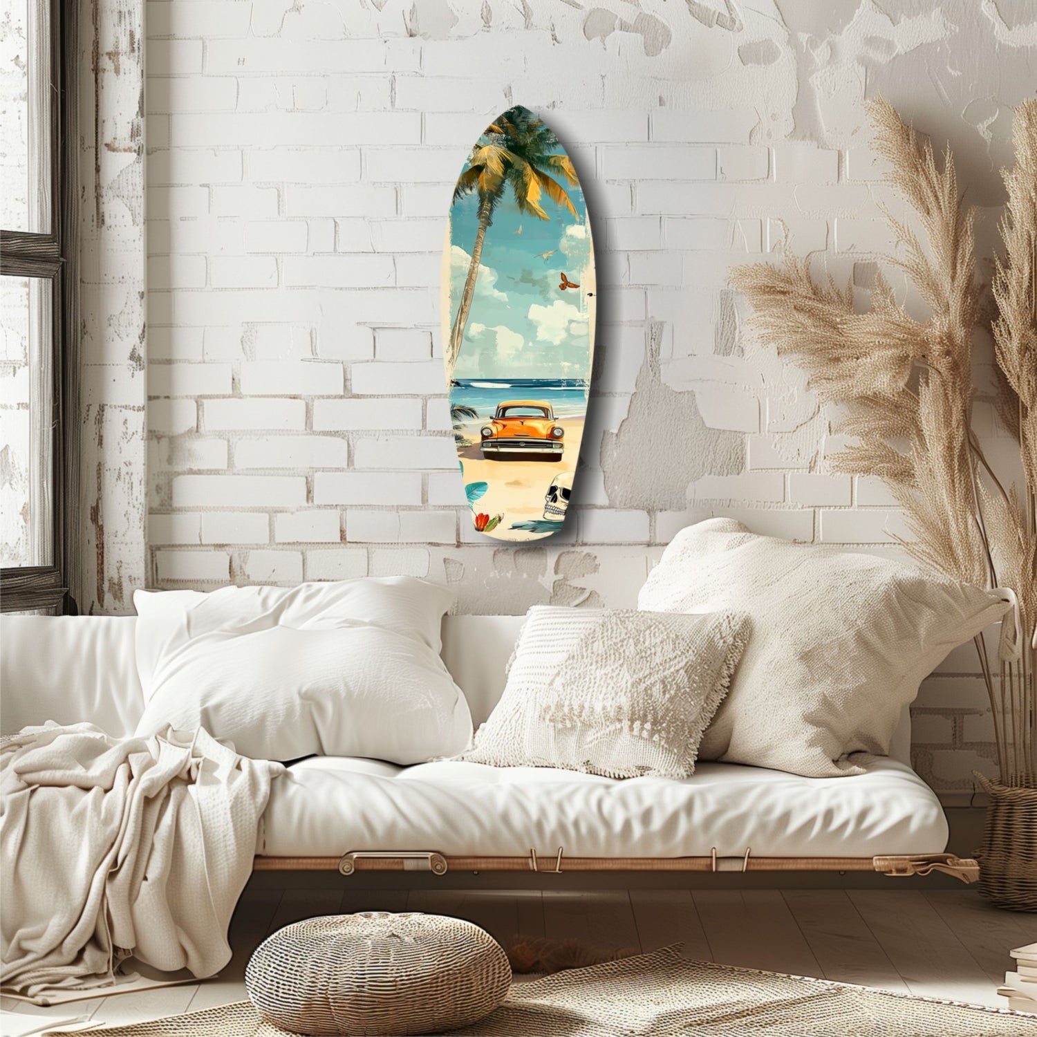 Timeless by the Sea V4 Glass Wall Art.