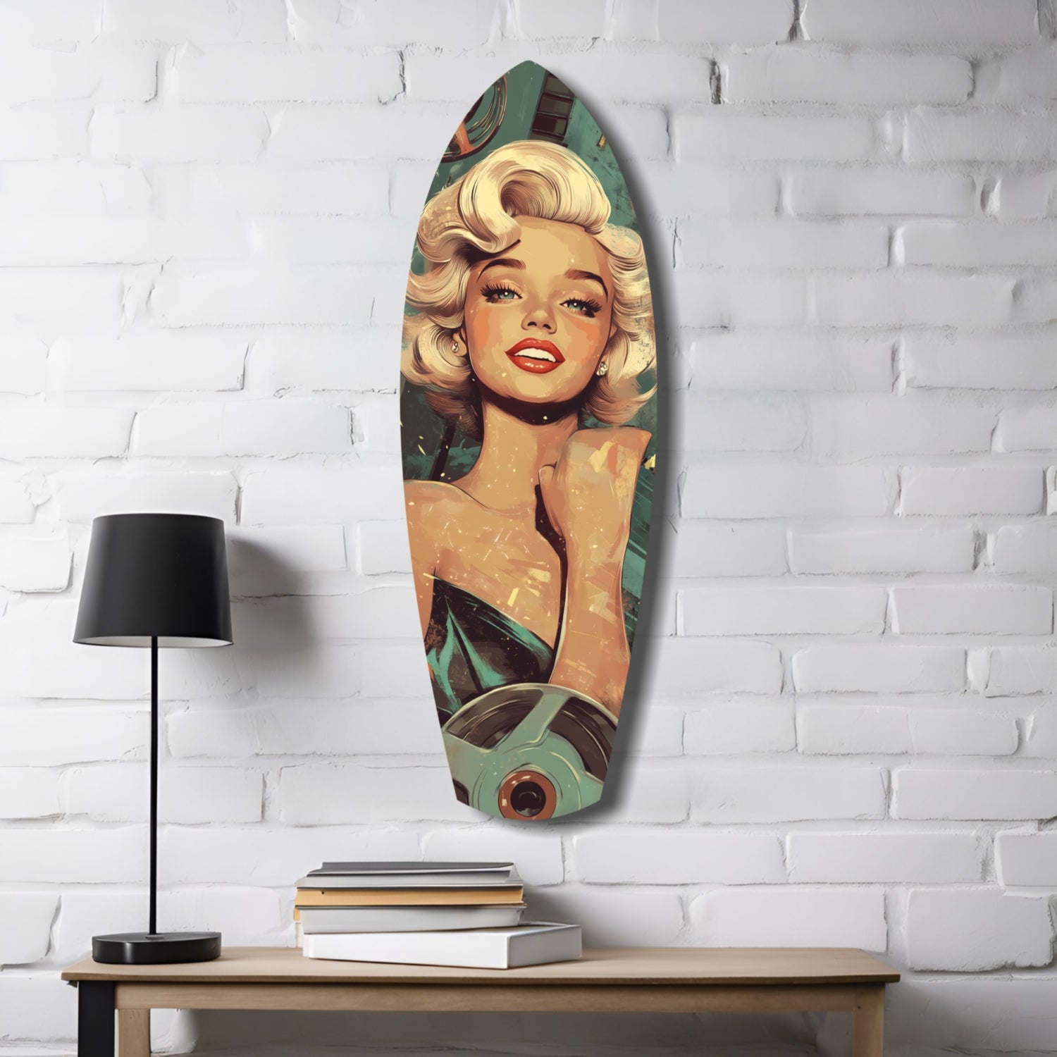 Marilyn Monroe V1 Glass Wall Art.