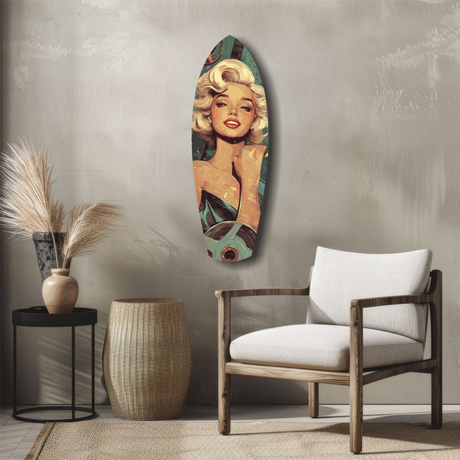 Marilyn Monroe V1 Glass Wall Art.