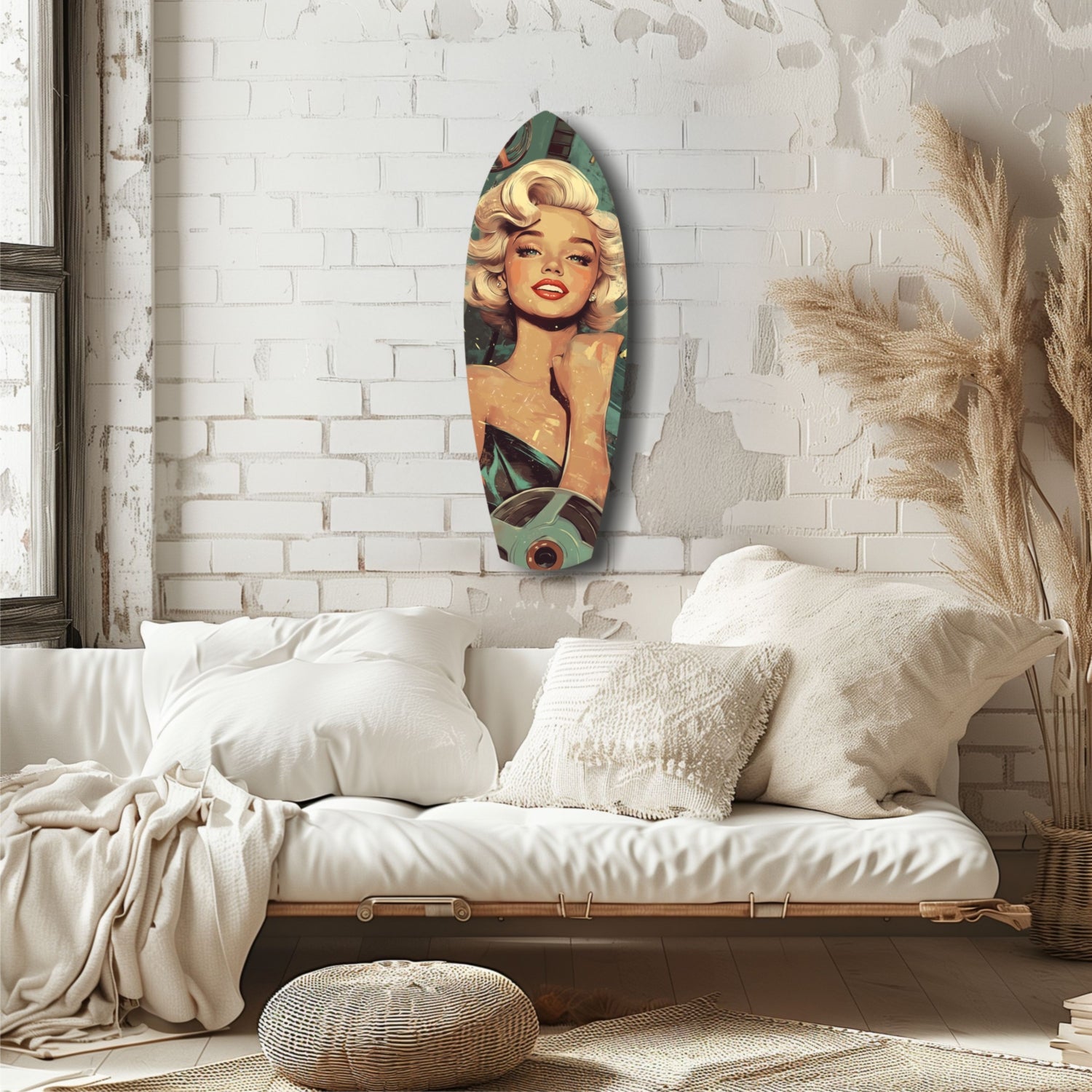 Marilyn Monroe V1 Glass Wall Art.