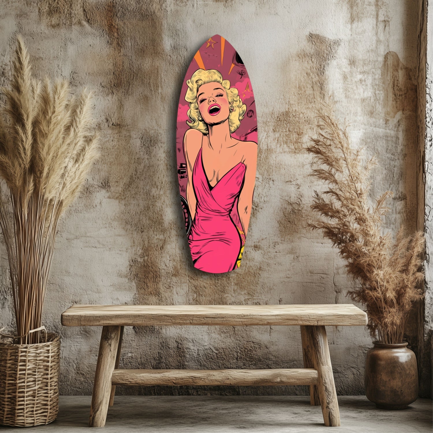 Marilyn Monroe V2 Glass Wall Art.
