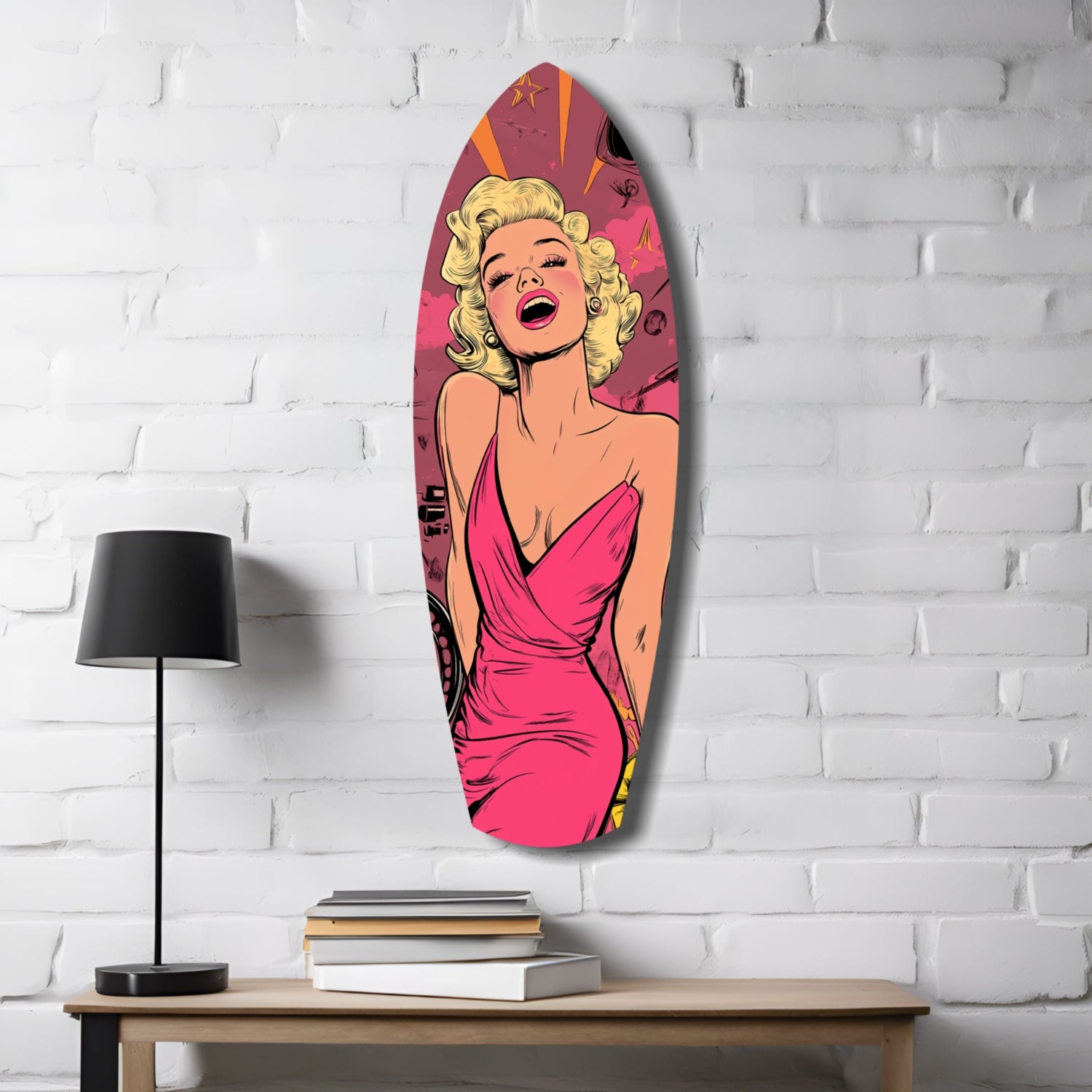 Marilyn Monroe V2 Glass Wall Art.