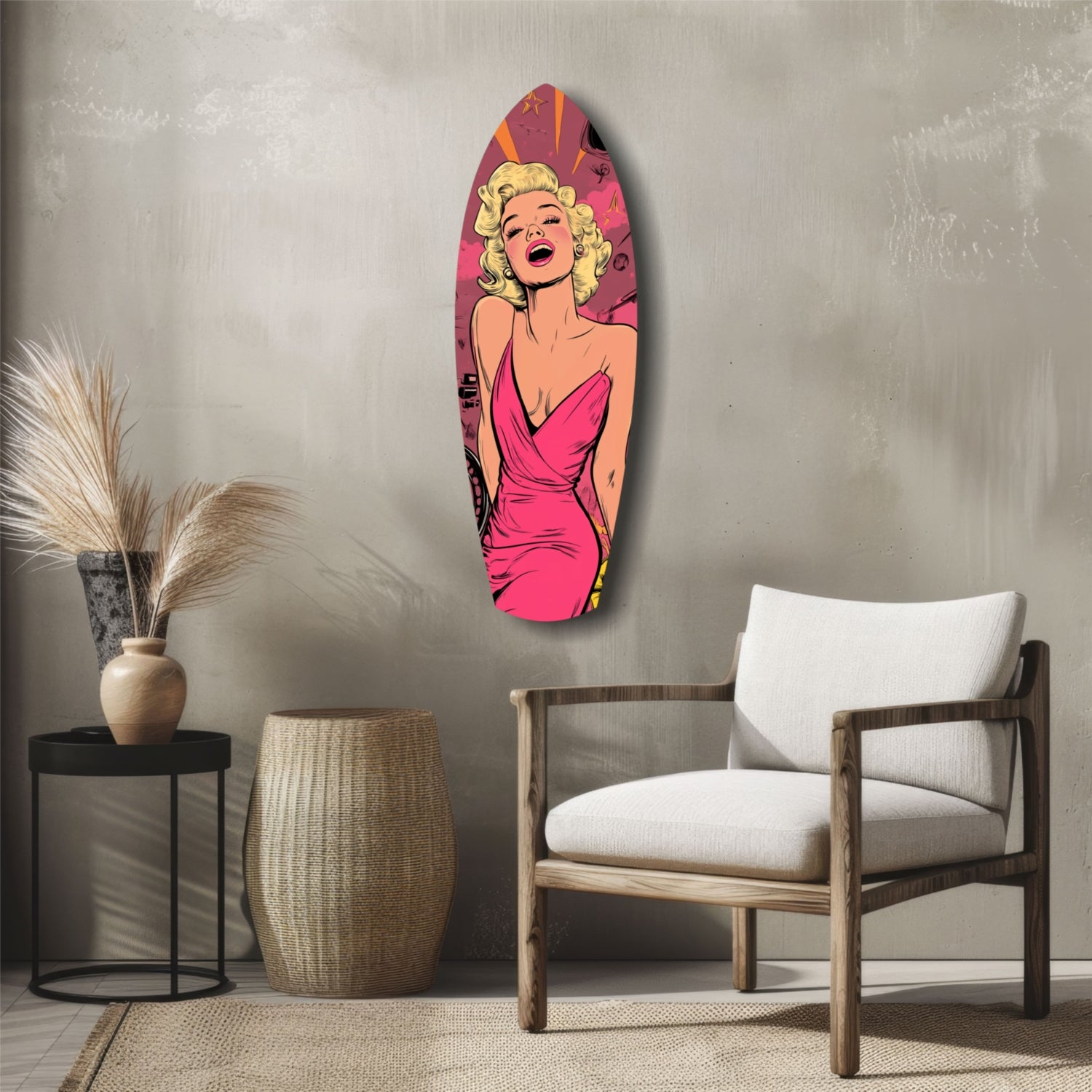 Marilyn Monroe V2 Glass Wall Art.