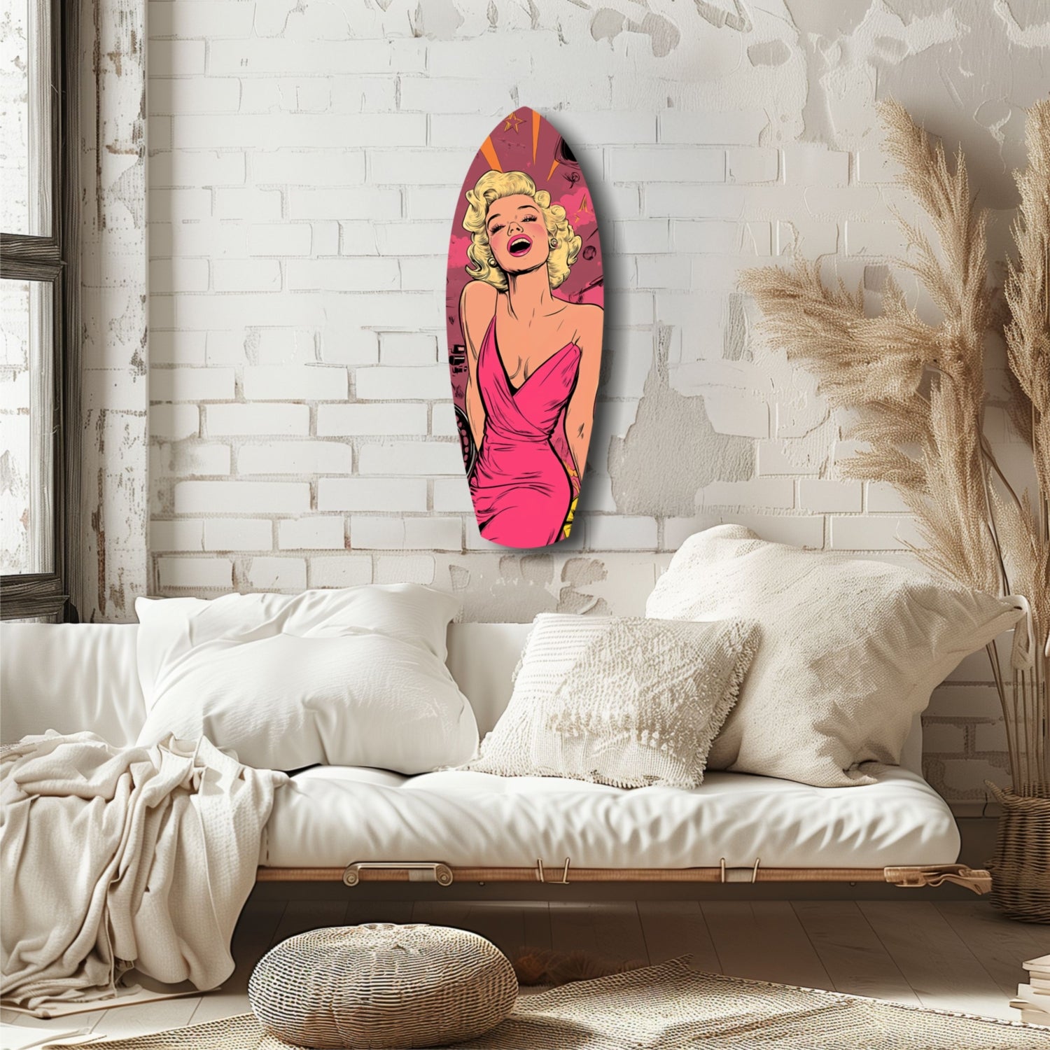 Marilyn Monroe V2 Glass Wall Art.