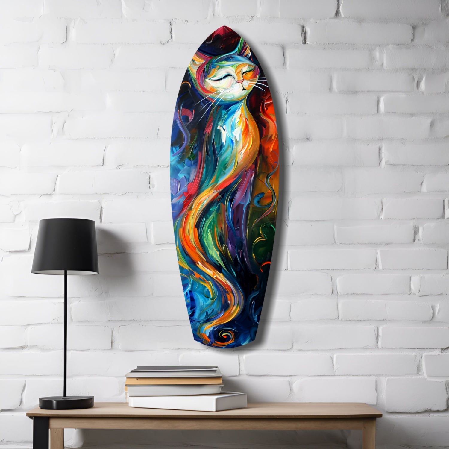 Cat Glass Wall Art.