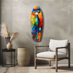 Cubic Cat Glass Wall Art.