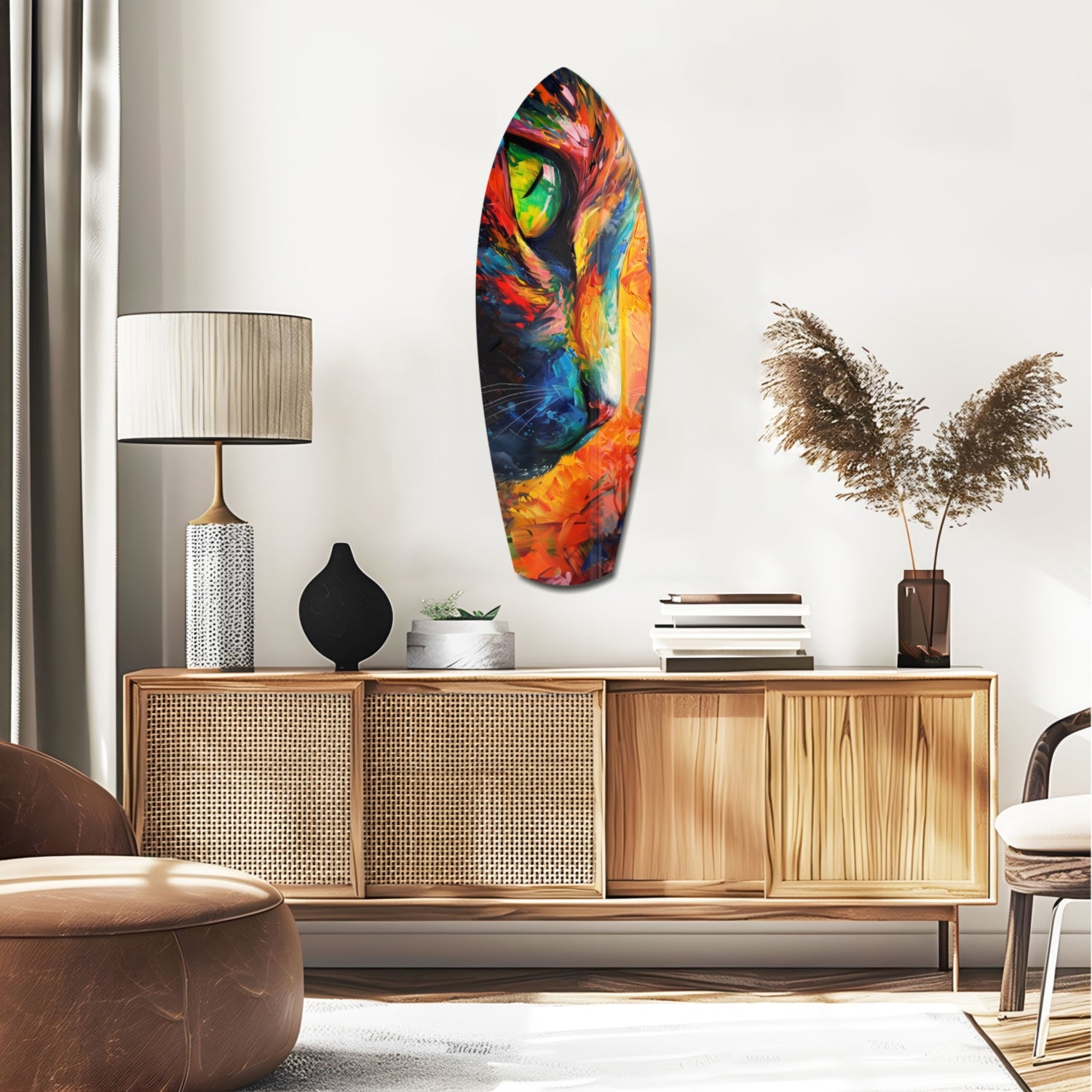 Cat Dream Glass Wall Art.