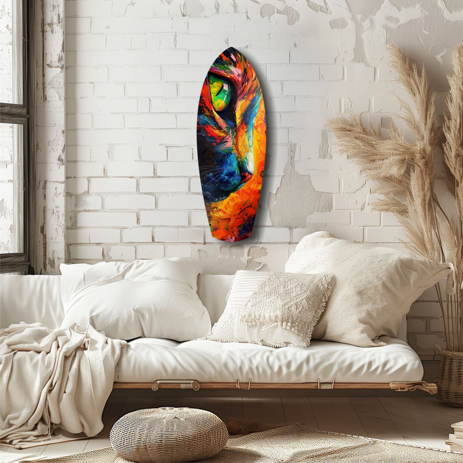 Cat Dream Glass Wall Art.