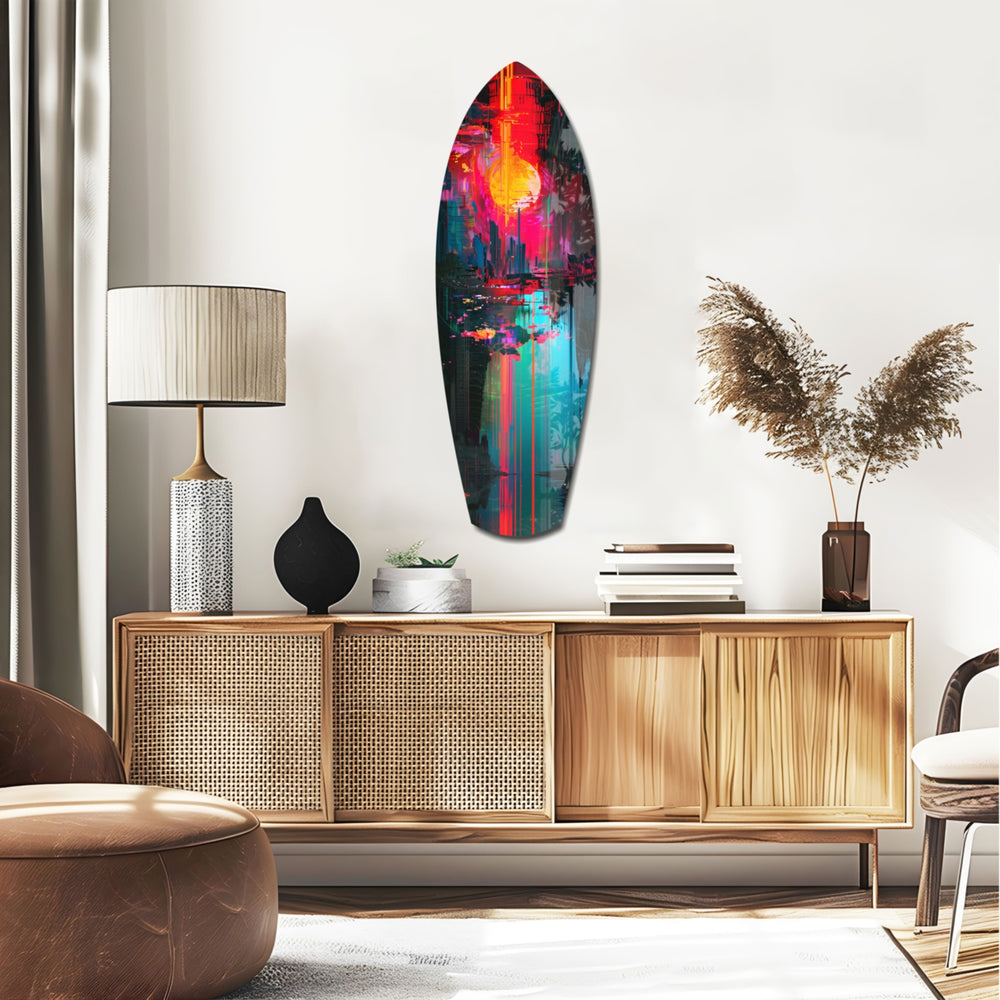 Dark City Glass Wall Art.