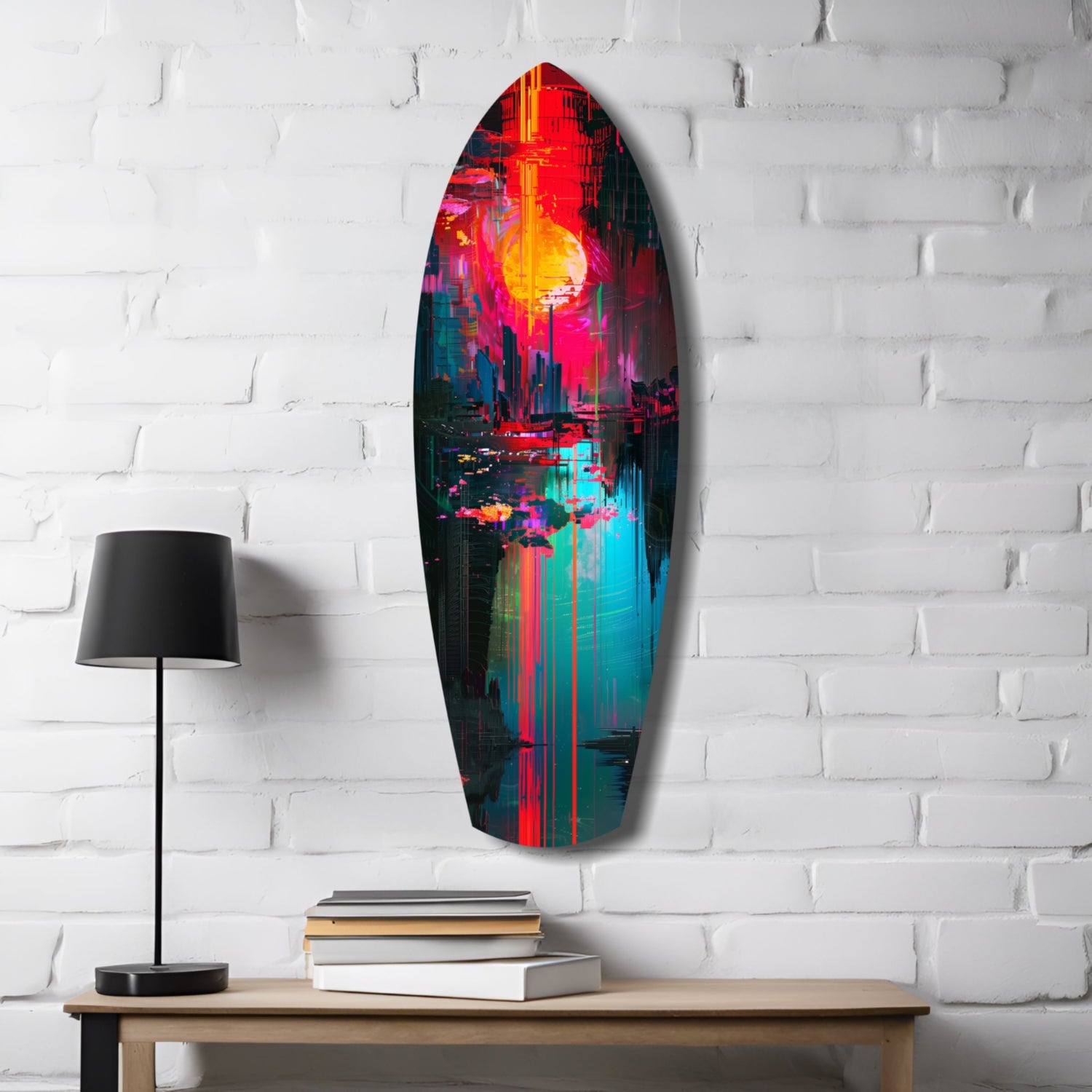 Dark City Glass Wall Art.