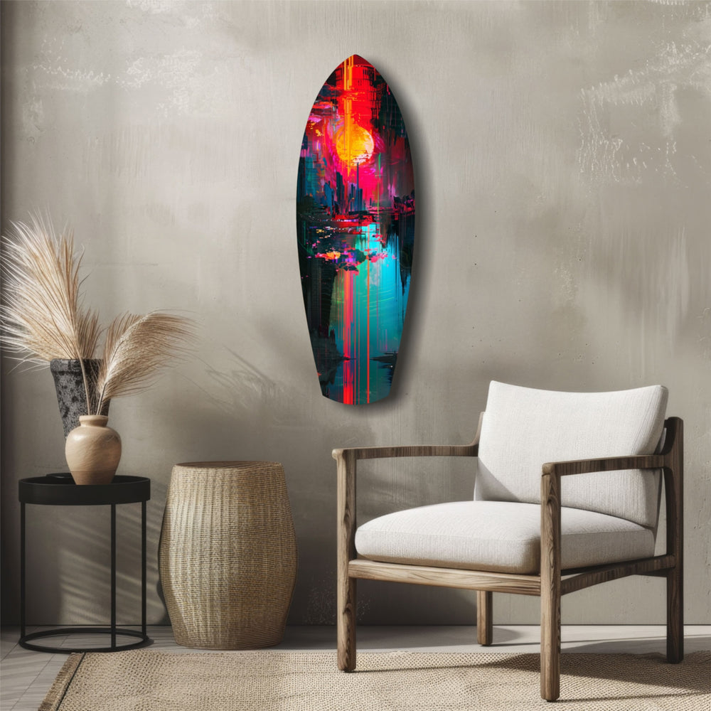 Dark City Glass Wall Art.