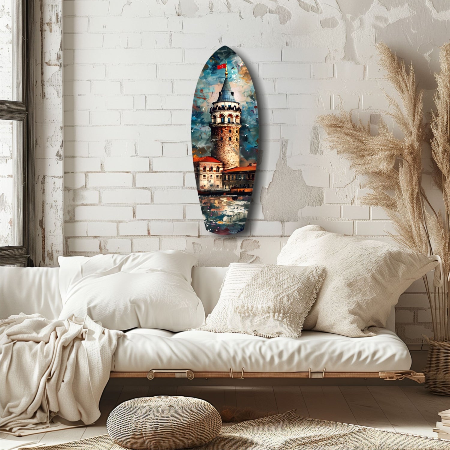 Galata Tower Glass Wall Art.