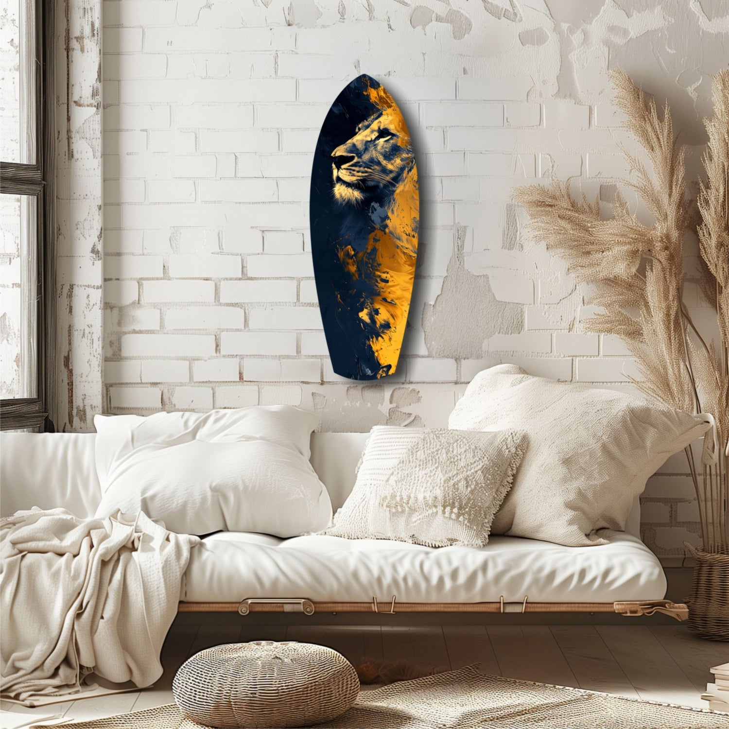 Lion Pride V1 Glass Wall Art.