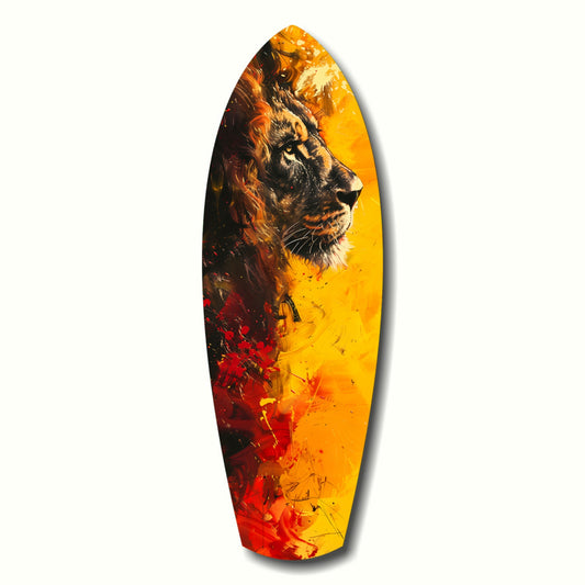 Lion Pride V2 Glass Wall Art.