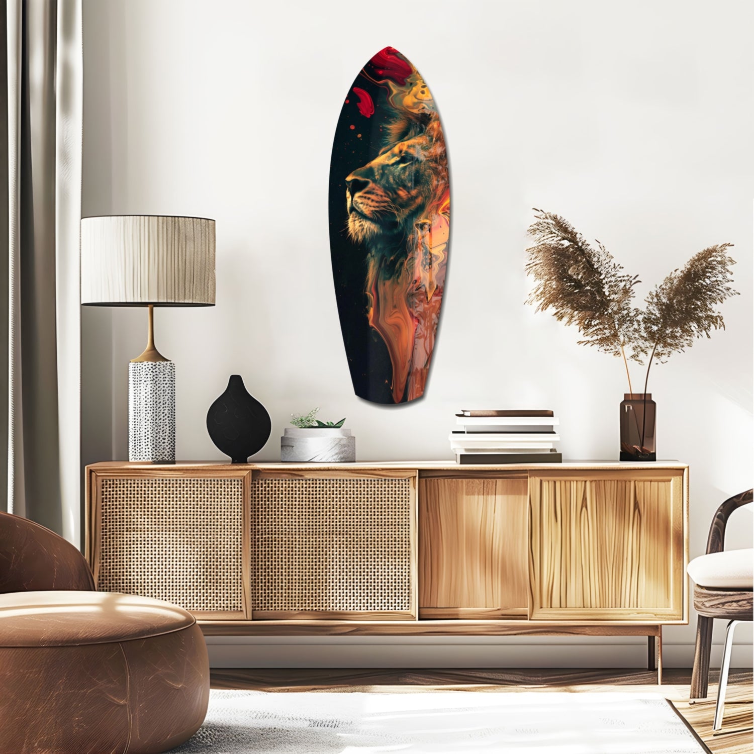 Lion Pride V5 Glass Wall Art.