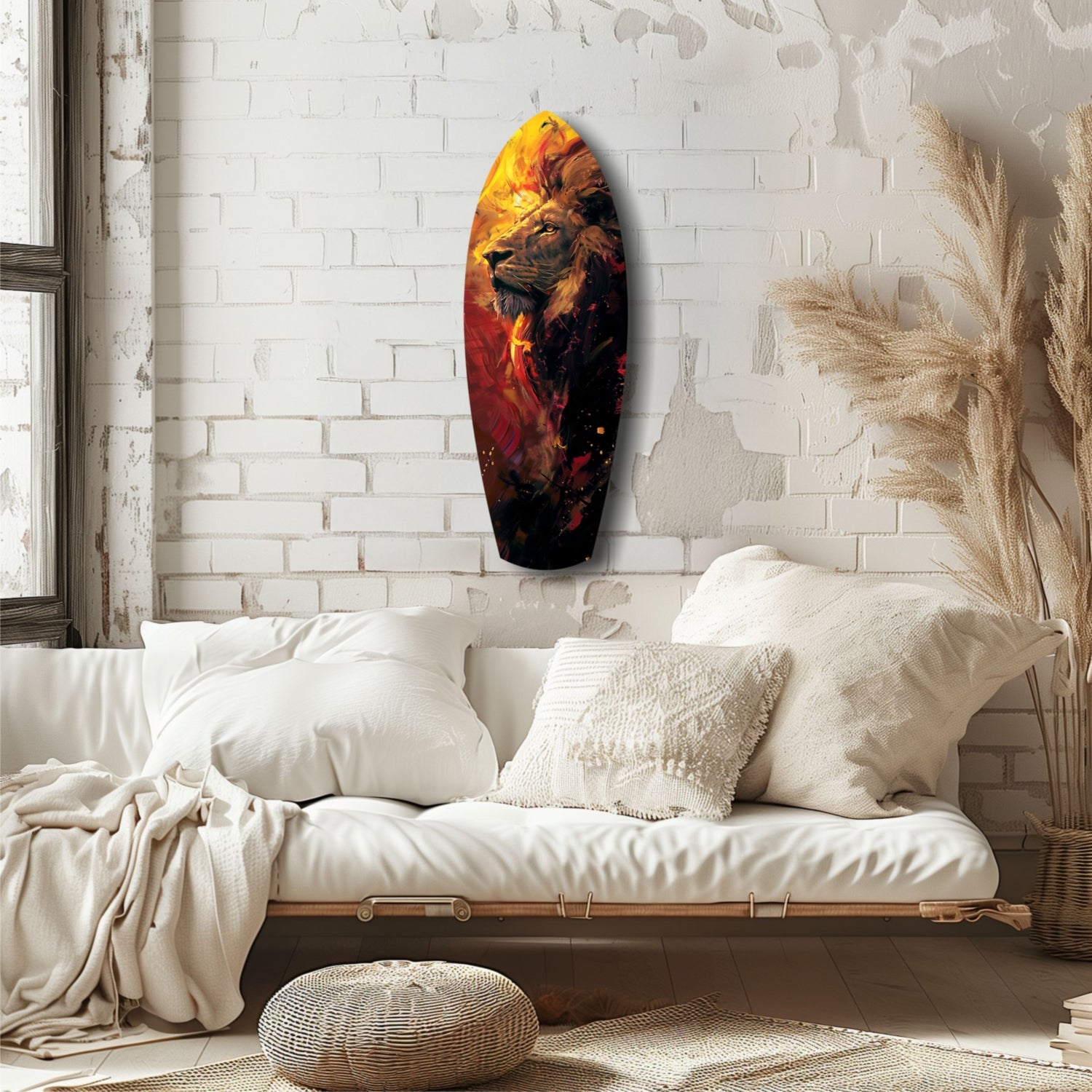 Lion Pride V6 Glass Wall Art.