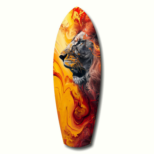 Lion Pride V7 Glass Wall Art.