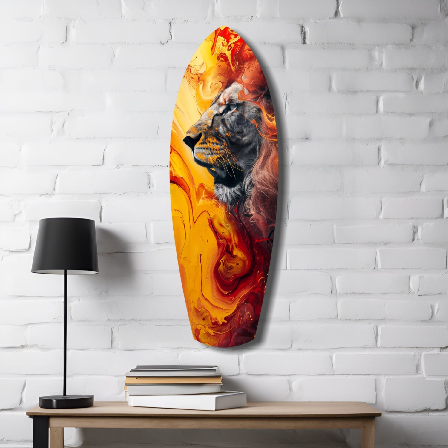 Lion Pride V7 Glass Wall Art.