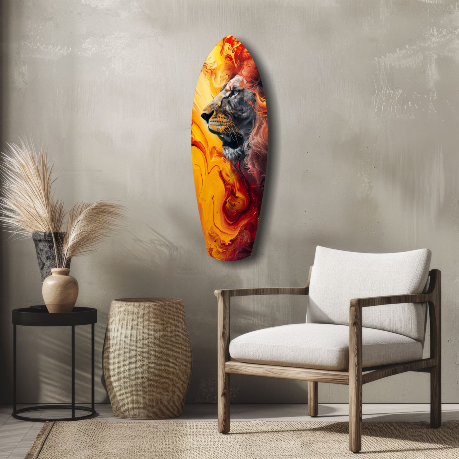 Lion Pride V7 Glass Wall Art.