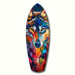 Alone Wolf V2 Glass Wall Art.