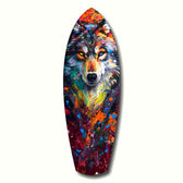 Alone Wolf V3 Glass Wall Art.