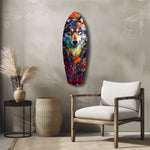 Alone Wolf V3 Glass Wall Art.