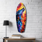 Alone Wolf V4 Glass Wall Art.