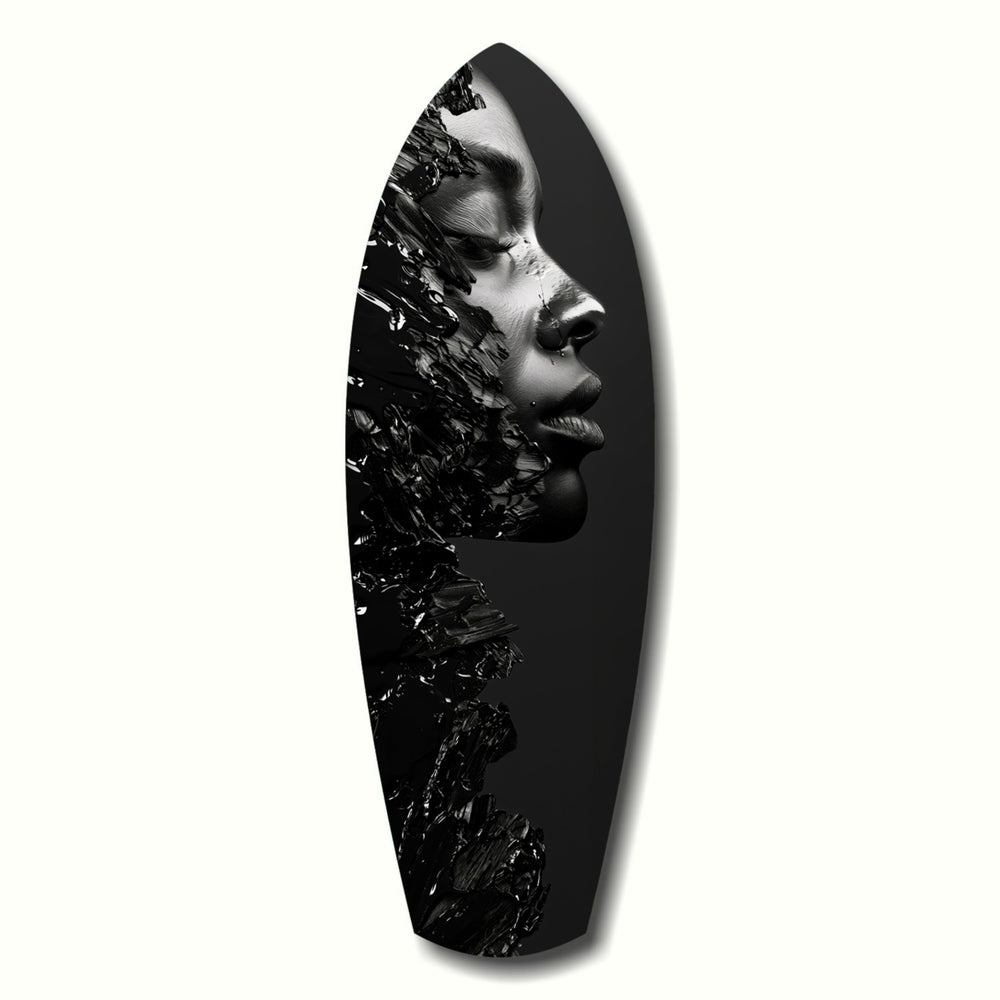 Graphite Glass Wall Art.