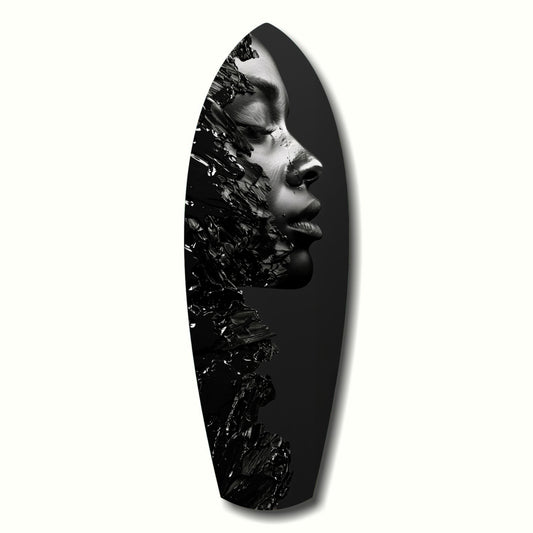 Graphite Glass Wall Art.
